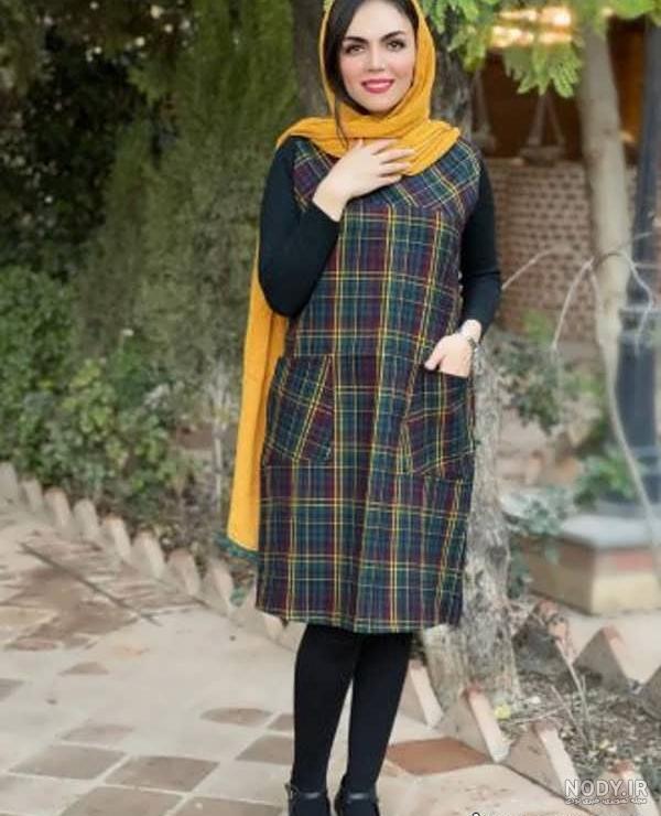 مدل سارافون پاییزه چهارخونه