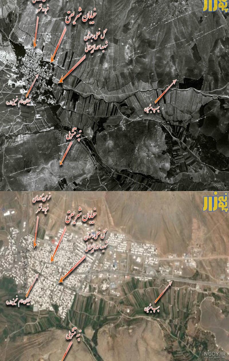 عکس ماهواره ای فریدونشهر