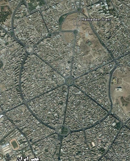 نقشه هوایی همدان نقشه هوایی همدان