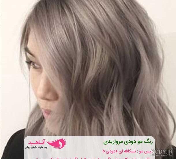 عکس رنگ موی دودی شماره 8