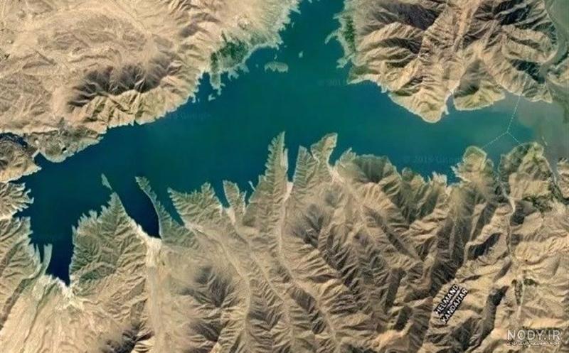 عکس هوایی رودخانه هیرمند