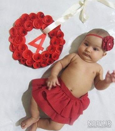 عکس ماهگرد نوزاد چهار ماهگی عکس ماهگرد نوزاد چهار ماهگی