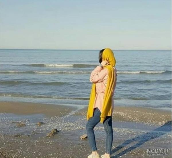عکس دختر کنار دریا طبیعی