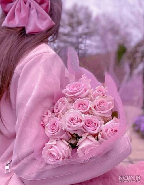 عکس دختر با گل برای پروفایل 1401 | باکلاس عکس دختر با گل برای ...