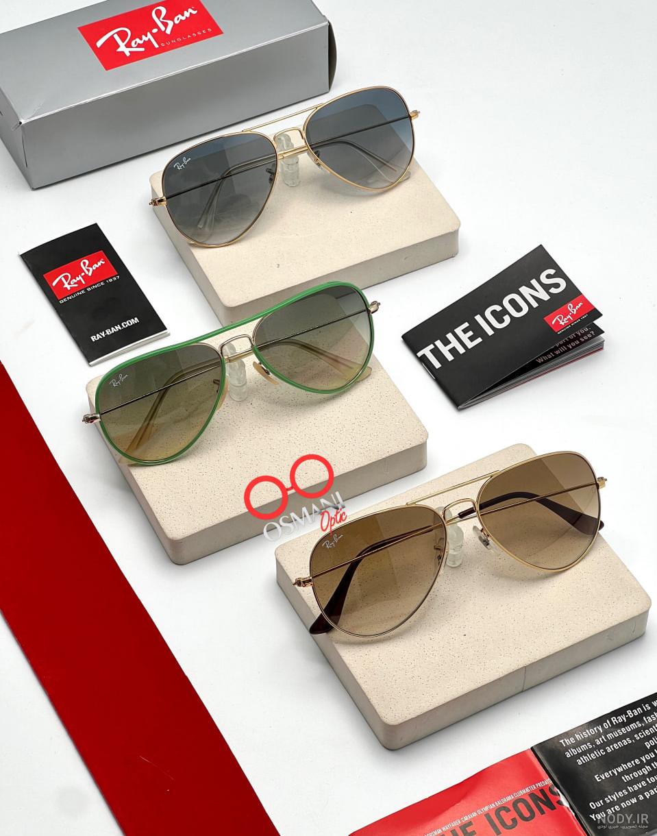 عینک آفتابی خلبانی ری بن سایز 58 - Ray Ban Aviator Metal RB3689 ...