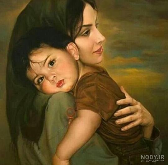 عکس پروفایل پسر و مادر