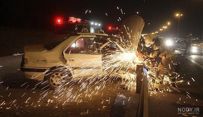 عکس پژو پارس تصادفی سفید عکس پژو پارس تصادفی سفید
