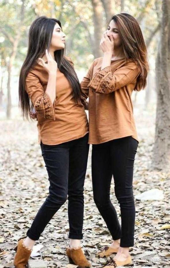 ژست عکاسی دونفره دخترانه؛ ایده عکس با دوست صمیمی 2022