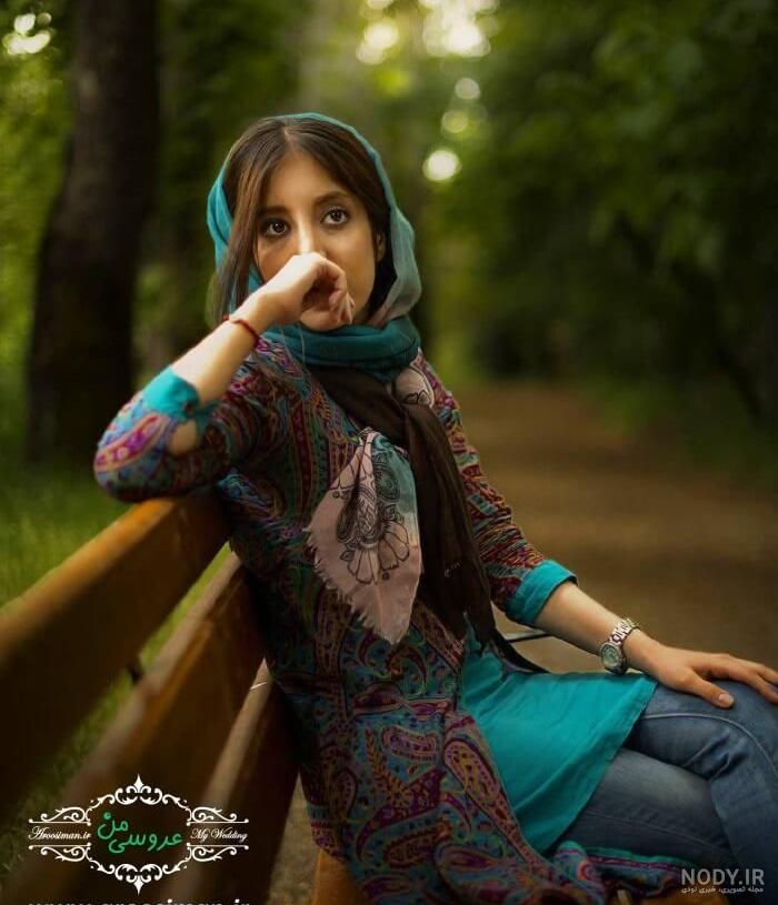 جدیدترین ژست عکاسی دخترانه در طبیعت