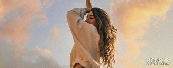 جدیدترین ژست عکاسی دخترانه در طبیعت