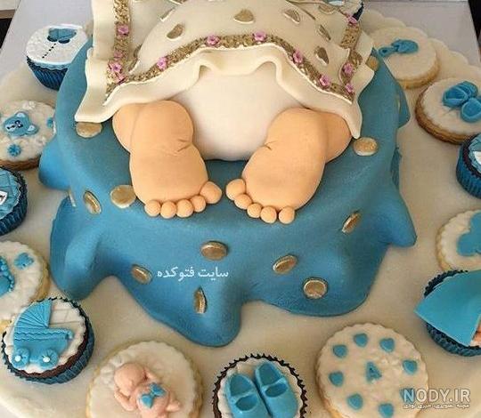 عکس کیک تولد نوزاد پسر عکس کیک تولد نوزاد پسر