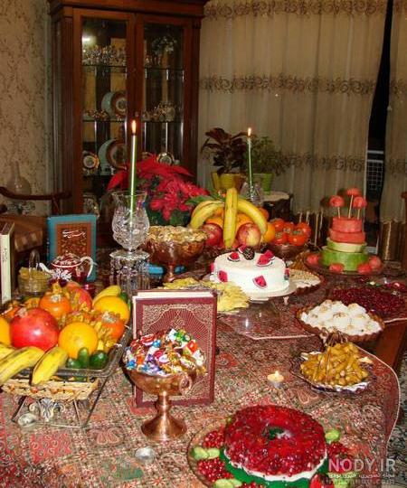 60 عکس سفره شب یلدا | سفره شب یلدا سنتی و مدرن 1403