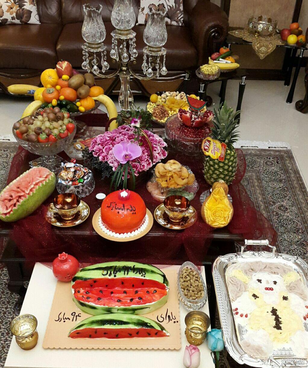 عکس سفره شب یلدا + ایده تزیین سفره شب یلدا لاکچری ⭐ دیدنگار