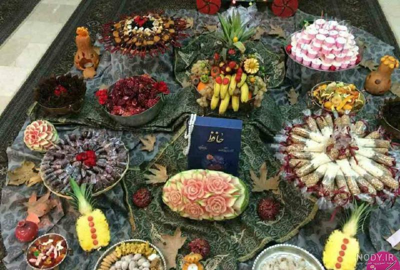 عکس سفره شب یلدا + ایده تزیین سفره شب یلدا لاکچری ⭐ دیدنگار