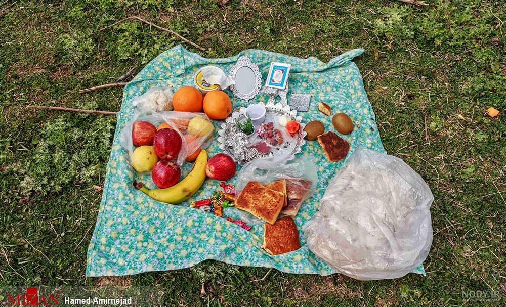 عکس سفره صبحانه در طبیعت