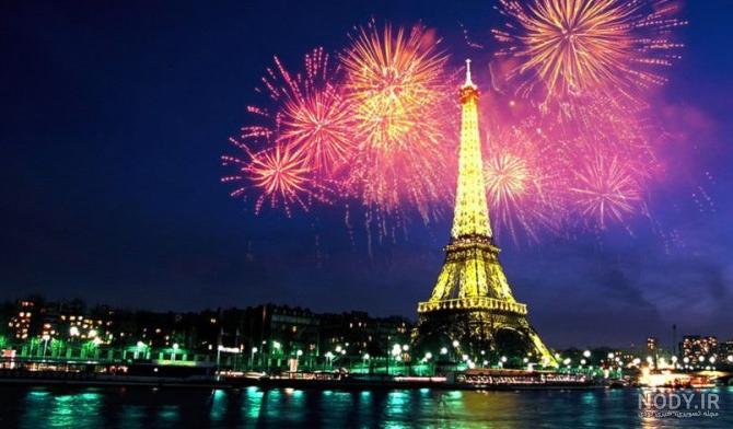 عکس شهر پاریس شب