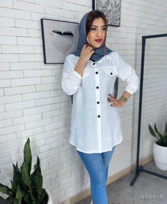 عکس مانتو شومیزی مشکی