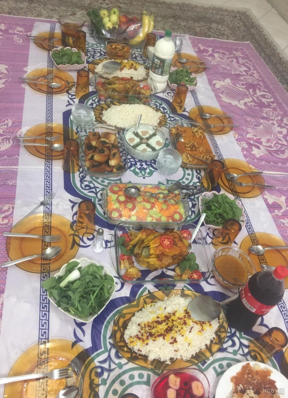 پاگشاي عروس عکس سفره مهمانی شیک