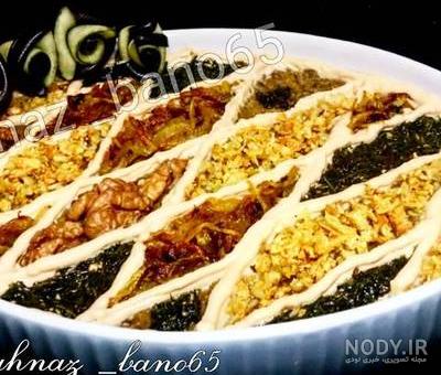 30 عکس از زیباترین مدل تزیین حلیم بادمجان مجلسی برای ایده گرفتن