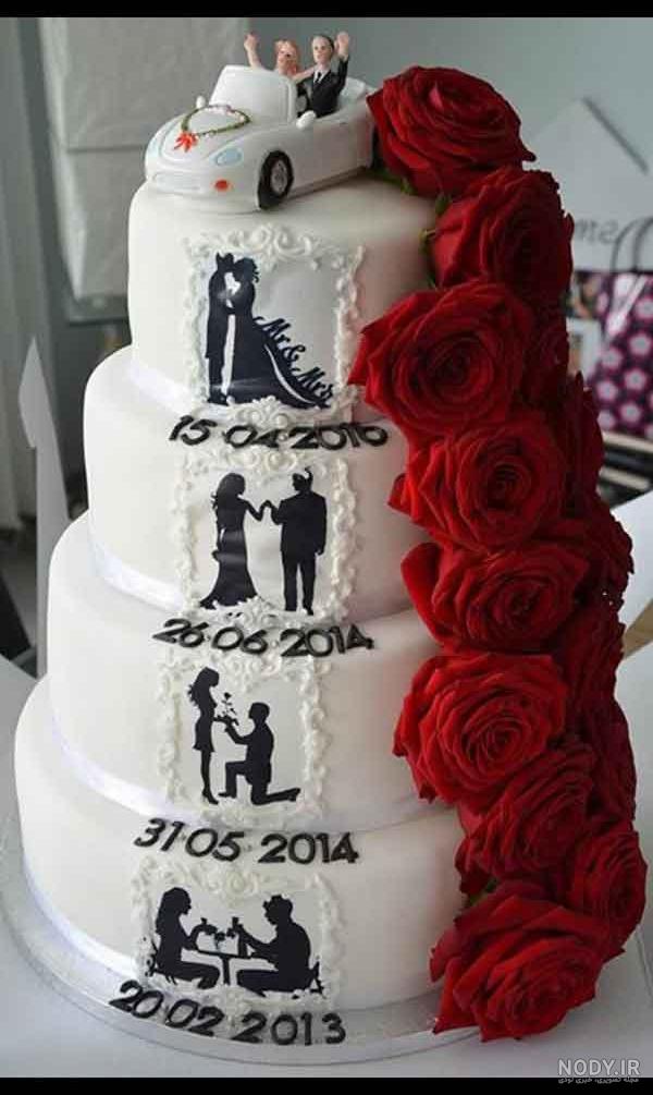ایده هایی برای تزیین کیک سالگرد ازدواج/ خامه زنی کیک برای مناسبت ...