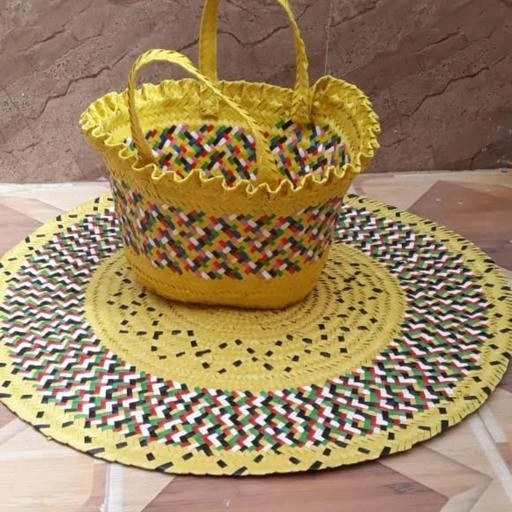 خرید و قیمت سفره حصیری(تسمه) چهارگوش،طرح سه بعدی از غرفه دلی شآپا