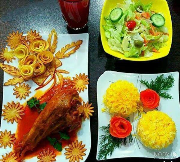 عکس تزیین غذا های مختلف ایرانی با روش های بسیار زیبا و جالب