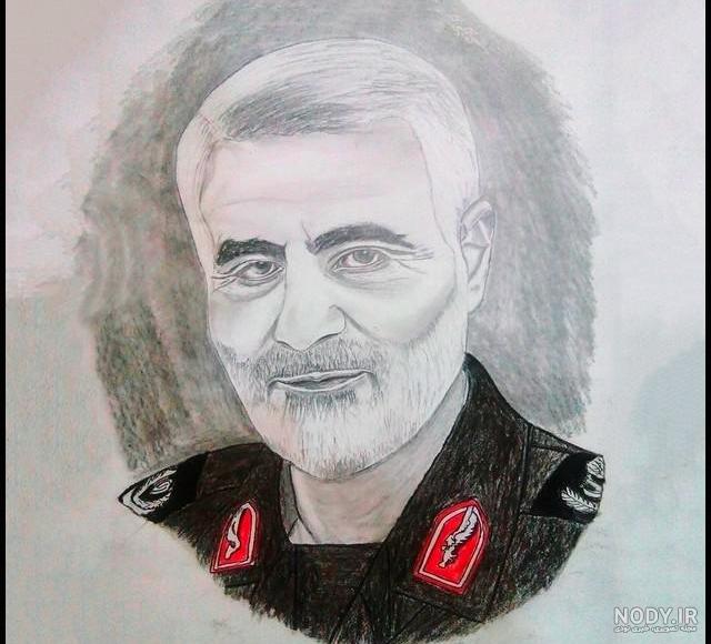 عکس حاج قاسم سلیمانی نقاشی عکس حاج قاسم سلیمانی نقاشی