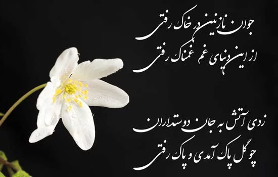 عکس نوشته تسلیت مرگ جوان عکس نوشته تسلیت مرگ جوان
