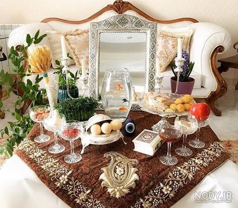 هفت سین سنتی | 33 مدل سفره هفت سین سنتی با سفال و ترمه - دلبرانه هفت سین سنتی | 33 مدل سفره هفت سین سنتی با سفال و ترمه - دلبرانه