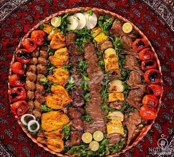 تزیین جوجه کباب خانگی با جعفری برای مهمانی + تزیین سفره کباب
