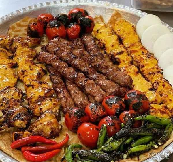 تزیین جوجه کباب خانگی با جعفری برای مهمانی + تزیین سفره کباب