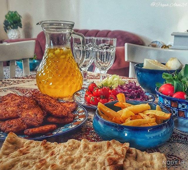 تزیین سفره غذا 1401 | تزیین سفره مهمانی | عکس سفره غذا ساده ...