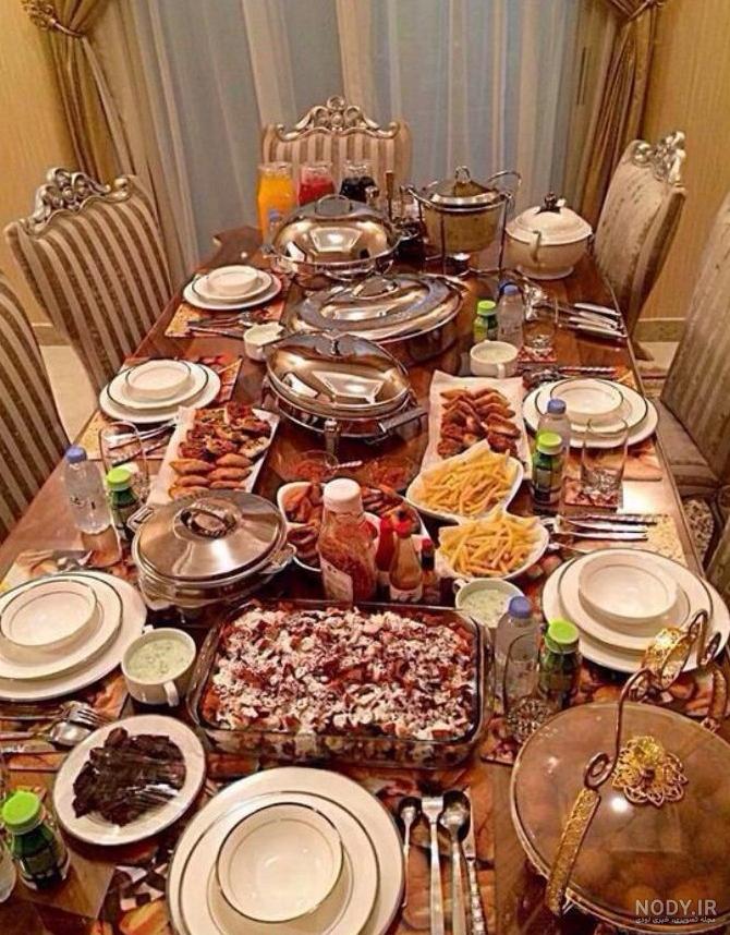 تزیین سفره غذا 1401 | تزیین سفره مهمانی | عکس سفره غذا ساده ...