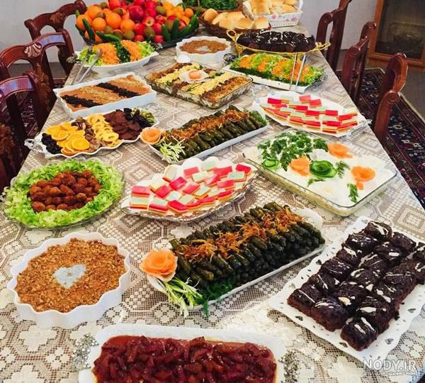 تزیین سفره غذا 1401 | تزیین سفره مهمانی | عکس سفره غذا ساده ...