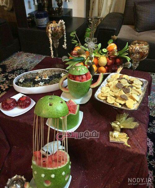 تزیین میوه یلدا | 90 مدل میوه آرایی برای شب یلدا عروس + فیلم - دلبرانه تزیین میوه یلدا | 90 مدل میوه آرایی برای شب یلدا عروس + فیلم - دلبرانه