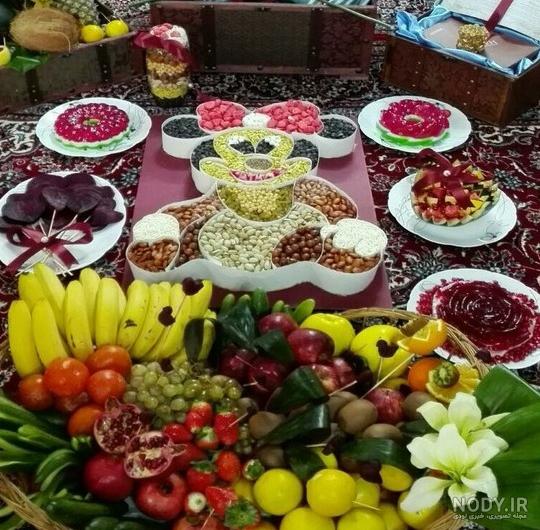 تزیین وسایل سفره شب یلدا عروس تزیین وسایل سفره شب یلدا عروس