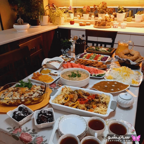 عکس از سفره غذاهای ایرانی