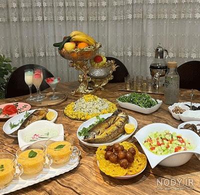 عکس سفره شام سنتی
