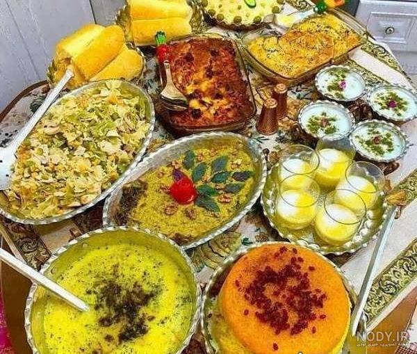 عکس سفره شام سنتی