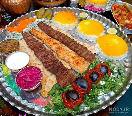 عکس سفره شام کباب کوبیده
