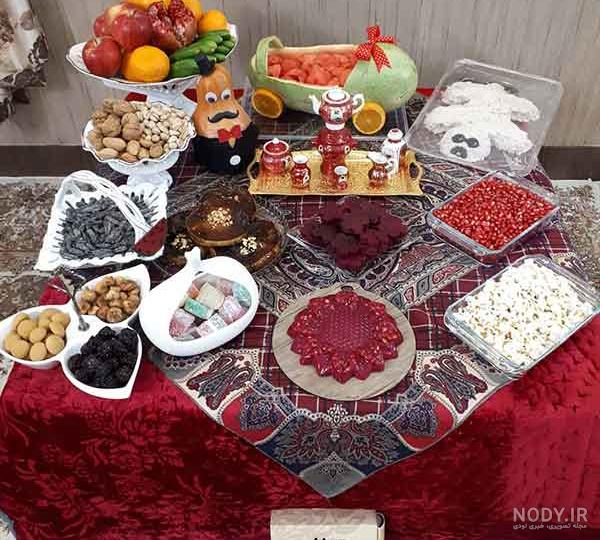 عکس سفره شب یلدا برای عروس عکس سفره شب یلدا برای عروس