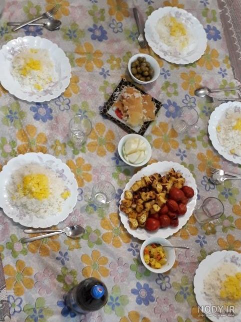عکس سفره غذا کباب