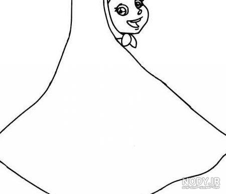 عکس نقاشی حجاب ساده