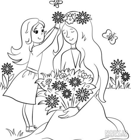 عکس نقاشی گل برای روز مادر