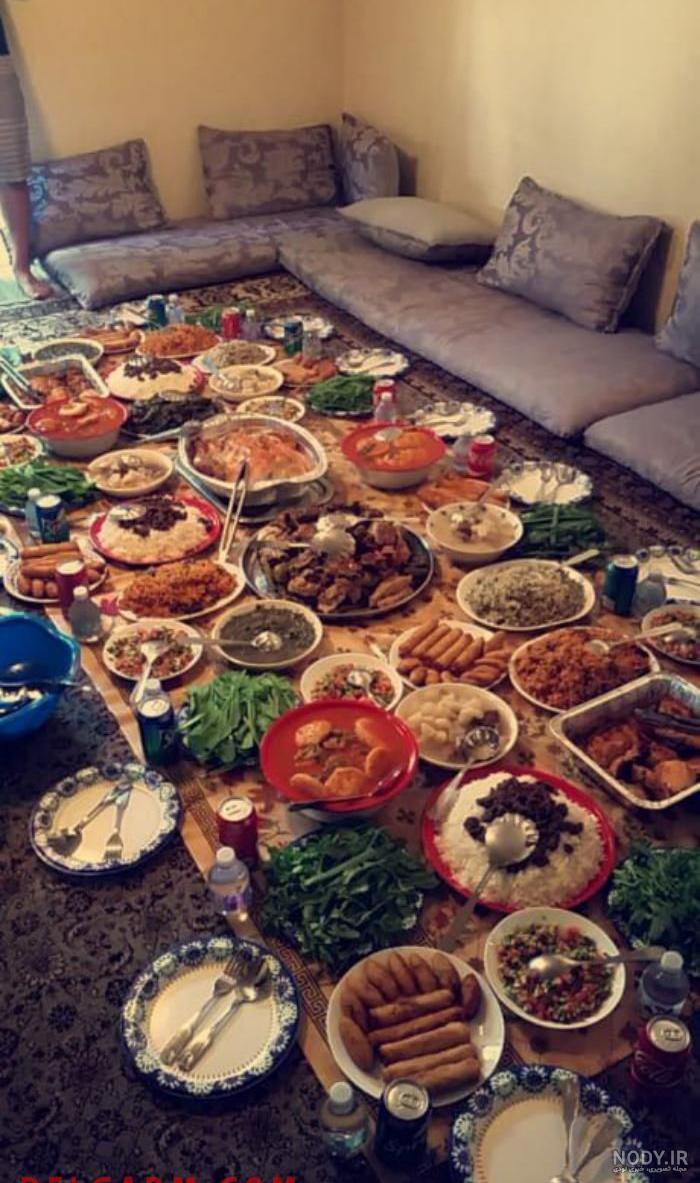 عکس چیدمان و تزیین سفره شام مهمانی + سفره شام ساده