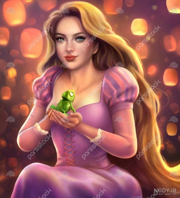 عکس گیسو کمند با موهای بلند