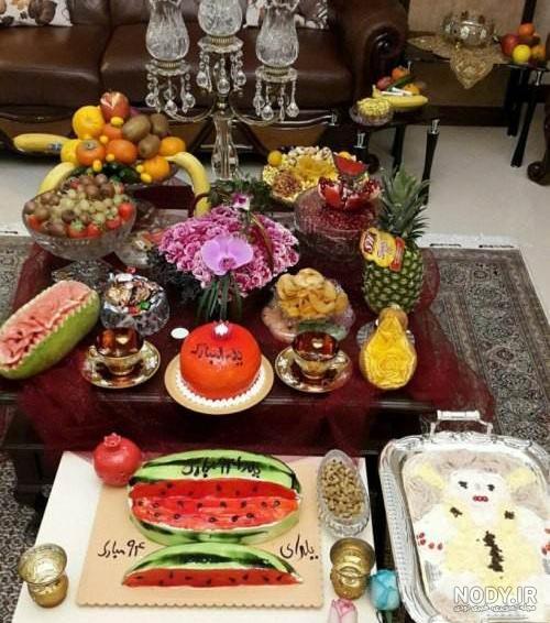 ۸۰ تزیین و چیدمان سفره شب یلدا برای عروس
