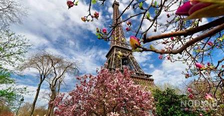 برج ایفل در پاریس فرانسه در یک روز تابستان زیبا 1423049