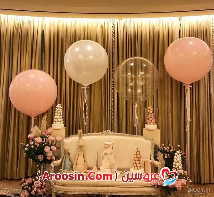 جدیدترین عکس ها از بادکنک آرایی لاکچری برای تولد دختر و پسر