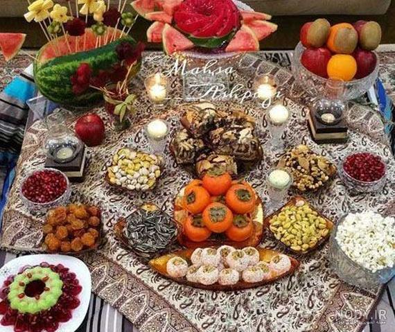 عکس ساده ترین سفره شب یلدا عکس ساده ترین سفره شب یلدا